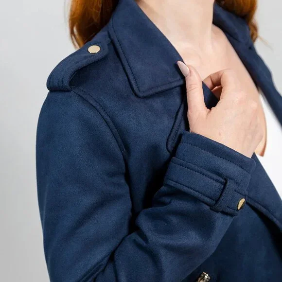 Megan Women's Vegan Faux Leather Jacket - Picture 2 of 4